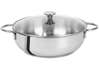 Sauteuse CRISTEL Master 2 anses 24 cm inox avec couvercle