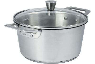 Faitout CRISTEL 20cm avec couvercle verre - 1826