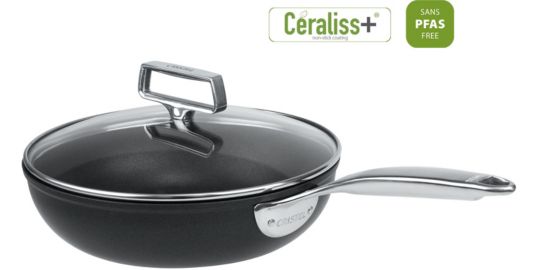 Sauteuse CRISTEL 28 CM CASTEL PRO FIXE ULTRALU CERALISS +