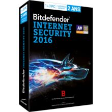 Logiciel antivirus et optimisation BITDEFENDER Internet Security 2016 - 2 Ans 3 Postes