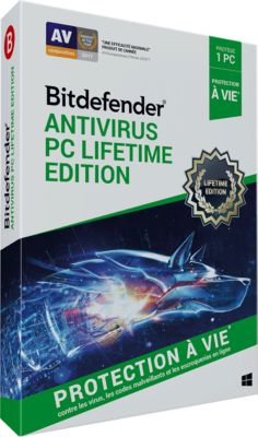 Logiciel antivirus et optimisation BITDEFENDER Antivirus 1 PC a vie (Lifetime Edition)