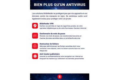 Logiciel antivirus et optimisation BITDEFENDER Internet Security  - 1 an - 1 poste