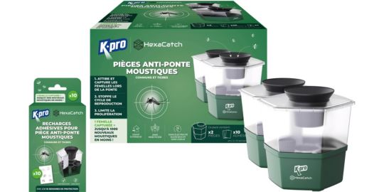 Appareil anti moustique K.PRO de 2 pièges anti-ponte