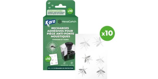 Appareil anti moustique K.PRO de 10 recharges adhésives