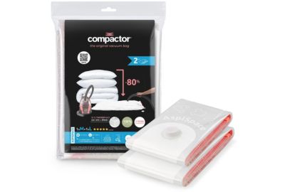 Housse COMPACTOR lot de 2 sacs de rangement sous vide tailles M + L
