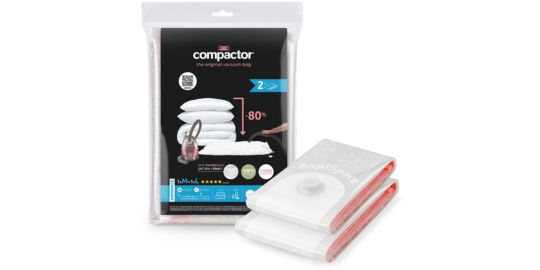 Housse COMPACTOR lot de 2 sacs de rangement sous vide tailles M + L