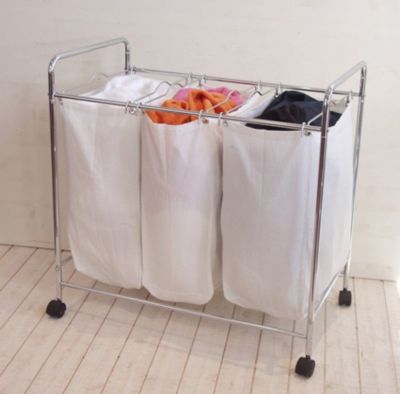 Panier à linge COMPACTOR à linge 3 compartiments