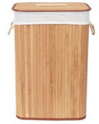 Panier à linge COMPACTOR Rectangulaire pliable Bambou Nature