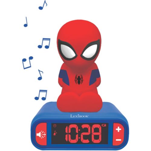 SPIDER-MAN - Réveil projecteur avec effets sonores et veilleuse intégrée -  LEXIBOOK