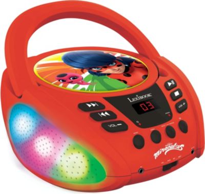 Lecteur CD LEXIBOOK Bluetooth Miraculous avec effets lumineux