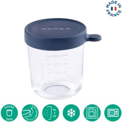Pot de conservation BEABA verre 250ml dark blue