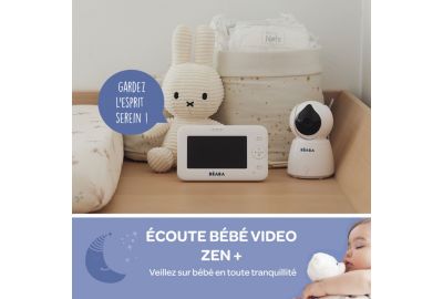 BÉABA Ecoute-bébé Vidéo Zen Premium - White - Écoute bébé BÉABA