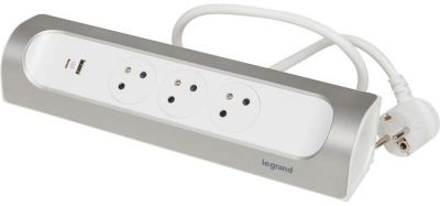 Multiprise LEGRAND FB 3X2P+T CORNER ANGLE USB A+C 1M BLANC