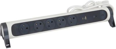 Multiprise LEGRAND FB 5X2P+T PREMIUM PARAFOUDRE USB A+C 1.5