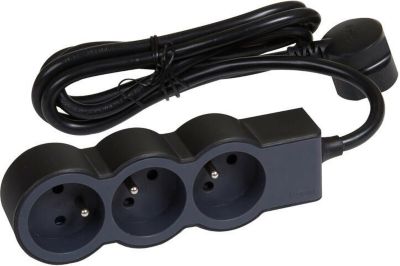 Multiprise LEGRAND FB 3X2P+T STANDARD 1.5M NOIR