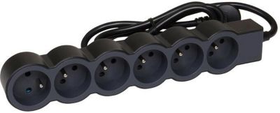 Multiprise LEGRAND FB 6X2P+T STANDARD 1.5M NOIR