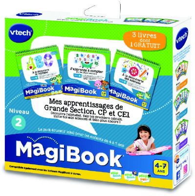 VTech - Livre MagiBook - Mes apprentissages de Grande Section, CP & CE1 -  Pack de 3 Livres, Livres éducatifs & MagiBook - Le Travail en équipe avec