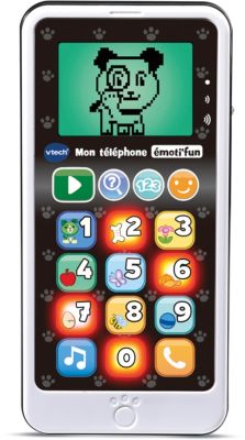 Jeu éducatif VTECH Mon téléphone émoti'fun noir & blanc
