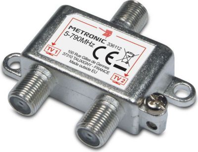 Câble Ethernet METRONIC Répartiteur TV 2 sorties à fiche F blind