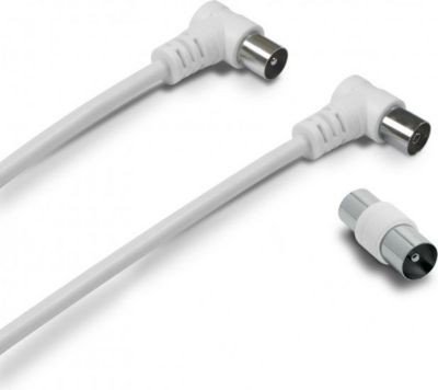 Câble Ethernet METRONIC Câble TV coaxial 9,52 mm coudé mâle/fem. Câble Ethernet METRONIC Câble TV coaxial 9,52 mm coudé mâle/fem.