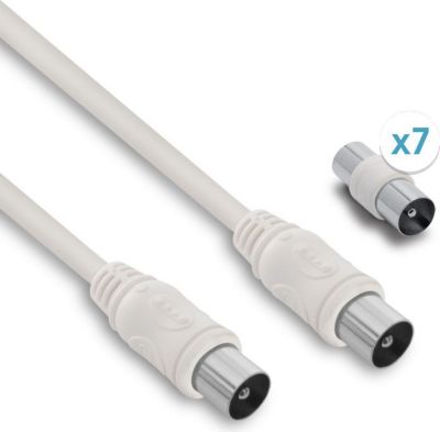 Câble Ethernet METRONIC Câble TV coaxial 9,52 mm mâle/mâle+adapt