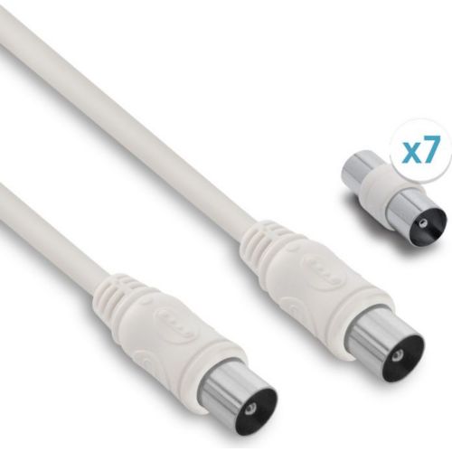 Câble Ethernet METRONIC Câble TV coaxial 9,52 mm mâle/mâle+adapt