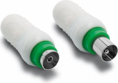 Câble Ethernet METRONIC Fiche TV (lot de 2) blindée 9 mm mâle+ f