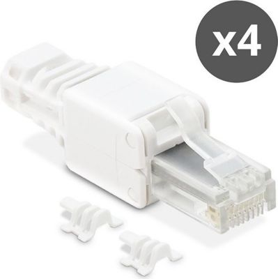 Câble Ethernet METRONIC Fiche RJ45 sans outil (lot de 4)
