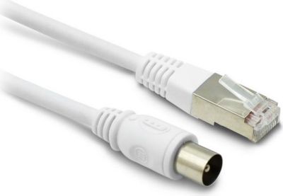 Câble Ethernet METRONIC Câble TV coaxial et Ethernet mâle/mâle R