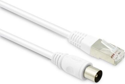Câble Ethernet METRONIC Câble TV coaxial 9,52 mm mâle/RJ45 mâle
