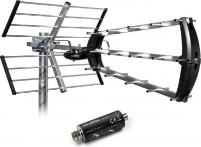 Antenne extérieure METRONIC Antenne d'extérieur trinappe 26 dB + fil
