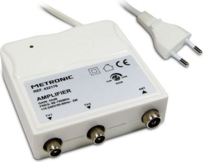 Antenne extérieure METRONIC Amplificateur d'intérieur FM/UHF à régla Antenne extérieure METRONIC Amplificateur d'intérieur FM/UHF à régla