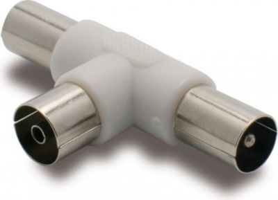 Câble Ethernet METRONIC Té répartiteur TV 9,52 mm 2 mâle/1 fem.