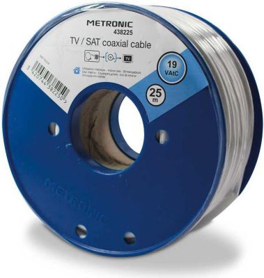 Câble Ethernet METRONIC Câble TV coaxial bobine 19 VATC 25 m - b