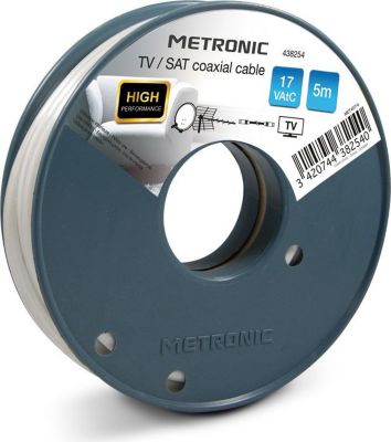 Câble Ethernet METRONIC Câble TV coaxial bobine 17 VAtC 5 m - bl