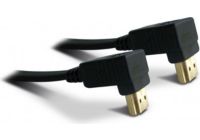 METRONIC Cordon HDMI plat 1.5 m à fiches coudées