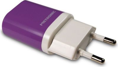 Chargeur secteur METRONIC Chargeur secteur 2 USB violet