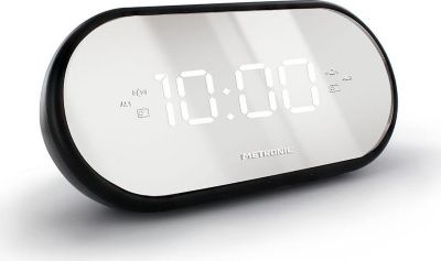 Radio réveil METRONIC Radio-réveil FM Miroir double alarme