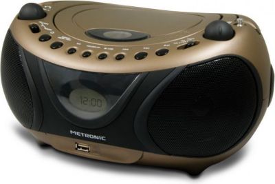Lecteur CD METRONIC Lecteur CD Copper and Black MP3 avec por