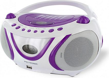 Lecteur CD METRONIC Lecteur CD Pop Purple MP3 avec port USB