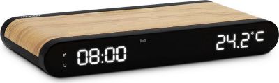 Réveil MOOOV Effet Bois avec chargeur induction 15 W