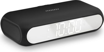Réveil MOOOV miroir - chargeur induction 10W Noir