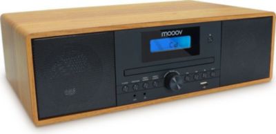 Radio CD MOOOV Micro-chaîne stéréo effet bois