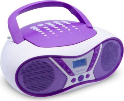 Radio CD MOOOV Lecteur CD Pop Purple avec radio FM et p