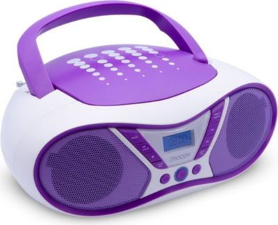 Radio CD MOOOV Lecteur CD Pop Purple avec radio FM et p