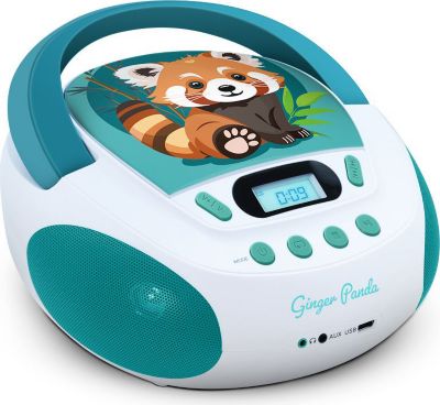 Lecteur CD MOOOV Lecteur CD MP3 Panda Roux enfant avec po