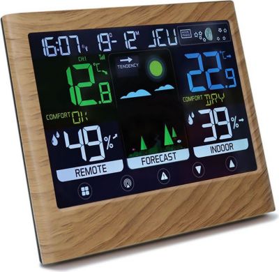 Station météo MOOOV Station météo et réveil effet bois