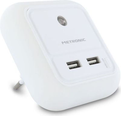 Chargeur secteur METRONIC Chargeur veilleuse avec 2 USB