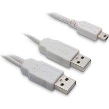 METRONIC Cordon USB 2.0 en Y 2A / mini B