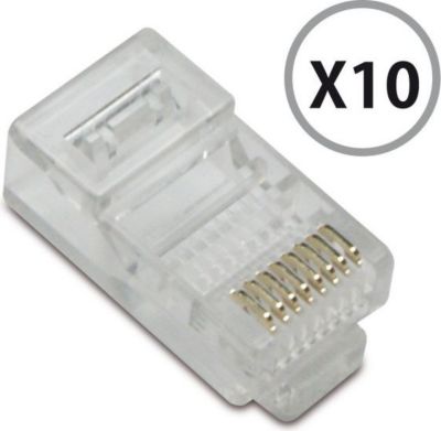Câble Ethernet METRONIC Fiche (lot de 10) RJ45 mâle à sertir con